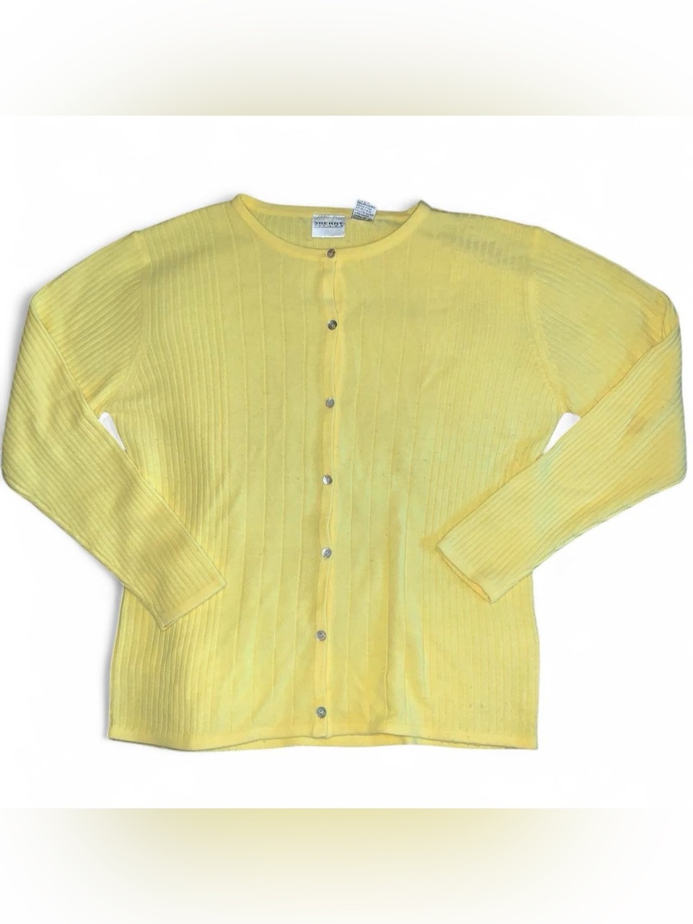 Yellow cardigan